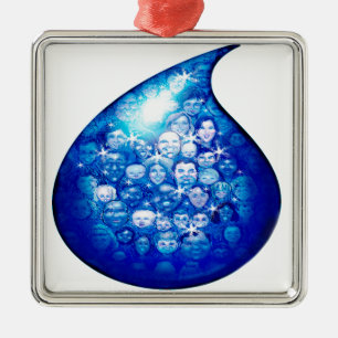 Wassertropfen Ornament Aus Metall