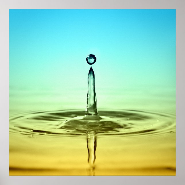 Wassertropfen Poster (Vorne)