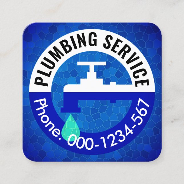 Wassertropfen Quadratische Visitenkarte (Vorderseite)