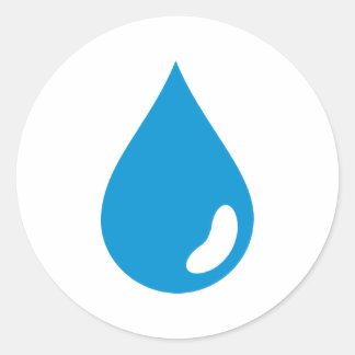 Wassertropfen Runder Aufkleber