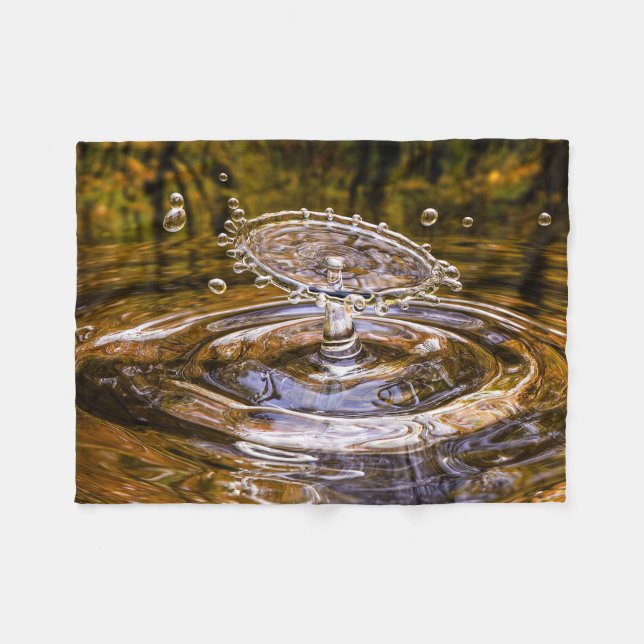 Wassertropfen Tropfen Fleecedecke (Vorderseite (Horizontal))
