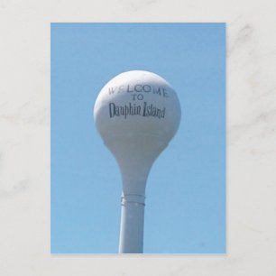 Wasserturm - Dauphin Island, Alabama Postkarte
