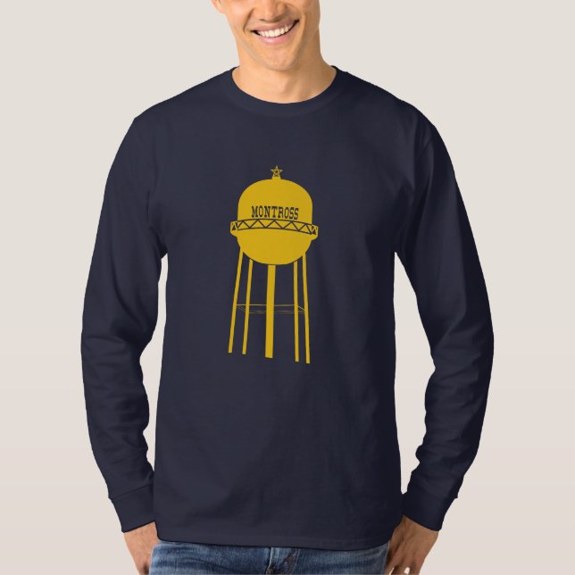 Wasserturm, W&L-Farben, Langschlauch T-Shirt (Vorderseite)