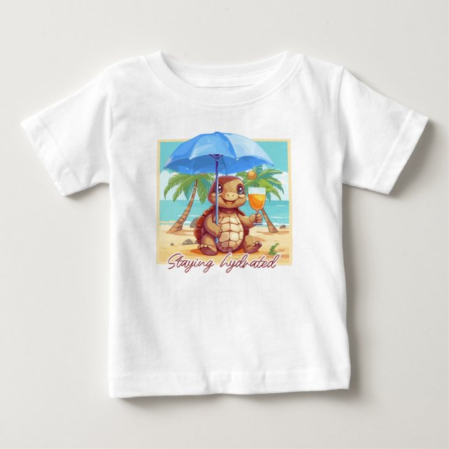Wasserturtle Baby T-shirt (Vorderseite)