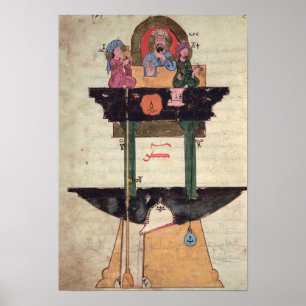 Wasseruhr mit automatisierten Zahlen Poster
