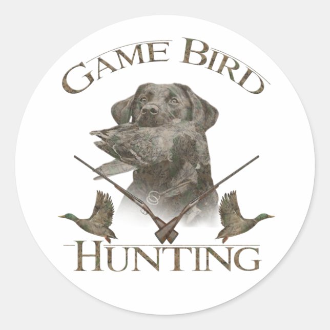 Wasservögel , Game Bird Junting T - Shirt Trucker  Runder Aufkleber (Vorderseite)