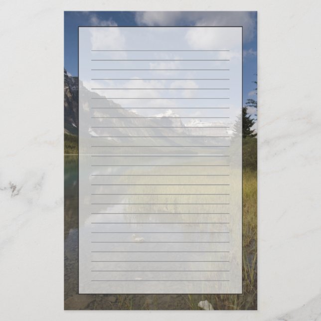 Wasservogelsee entlang des Parks Icefields, Briefpapier (Vorderseite)