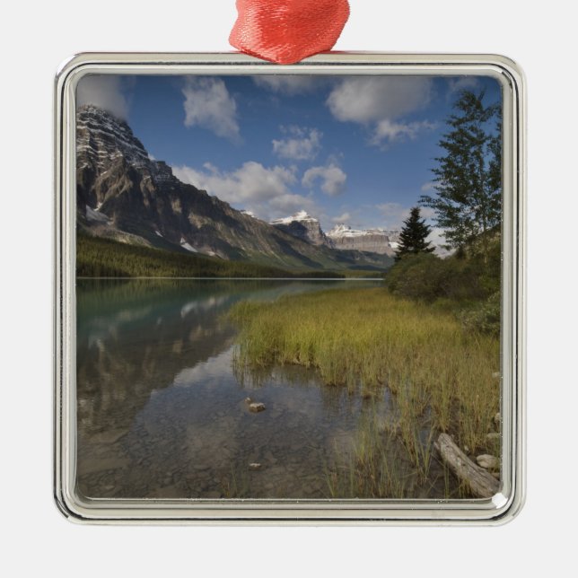 Wasservogelsee entlang des Parks Icefields, Ornament Aus Metall (Vorne)