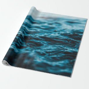 WASSERWELLE IN NAHAUFNAHME-FOTOGRAFIE GESCHENKPAPIER