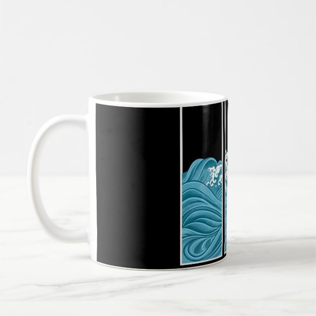 Wasserwelle Kaffeetasse (Links)
