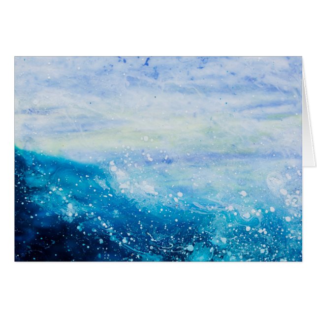 Wasserwellen Ozeanwellen aquamarines Malen (Vorderseite (Horizontal))