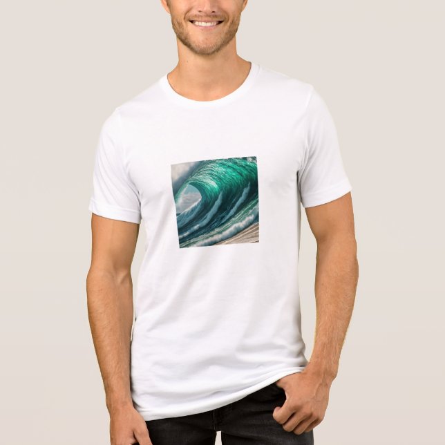 Wasserwellen Tri-Blend Shirt (Vorderseite)