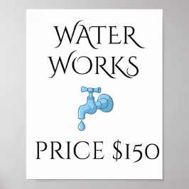Wasserwerke - Wort für Bad | Bad Wa Poster
