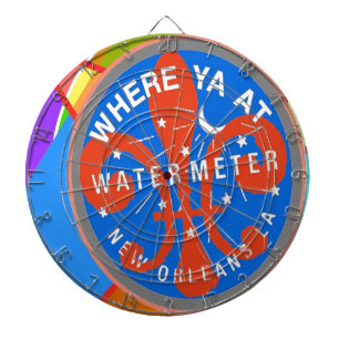 Wasserzähler Abstrakt New Orleans Dartscheibe