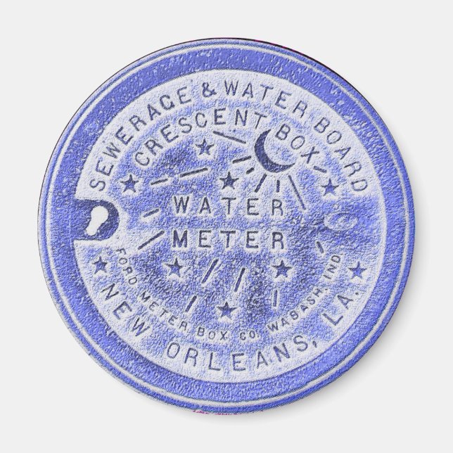 Wasserzähler leuchten blau magnet (Vorne)