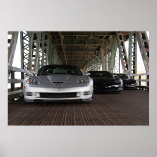 Wasserzeichen-freies Plakat - ZR1 und 2 Z06 Corvet