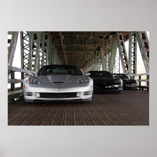 Wasserzeichen-freies Plakat - ZR1 und 2 Z06 Corvet (Vorne)