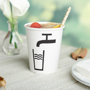 Wasserzeichen gestochen pappbecher