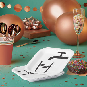 Wasserzeichen gestochen pappteller