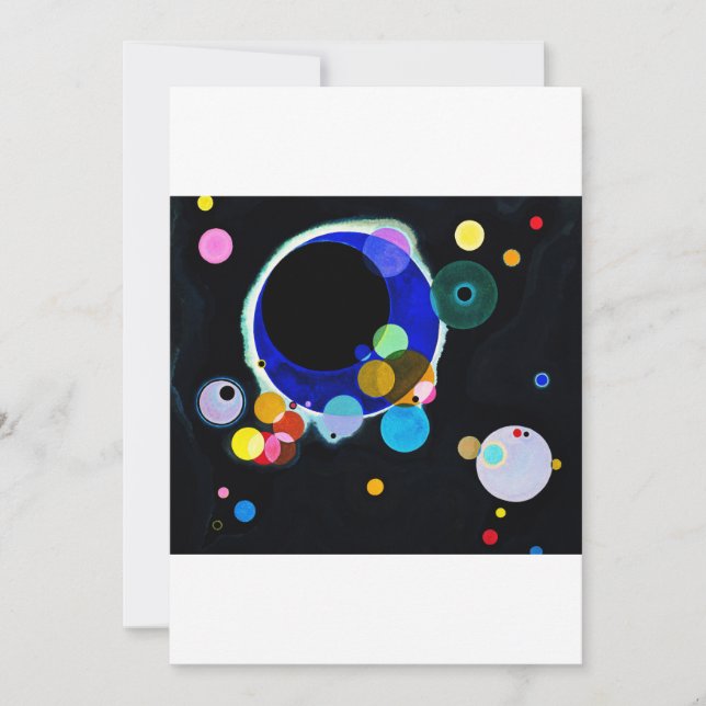Wassil Kandinsky - mehrere Kreise Einladung (Vorderseite)