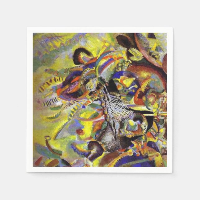 Wassily Kandinsky Abstrakt Artwork Serviette (Vorderseite)