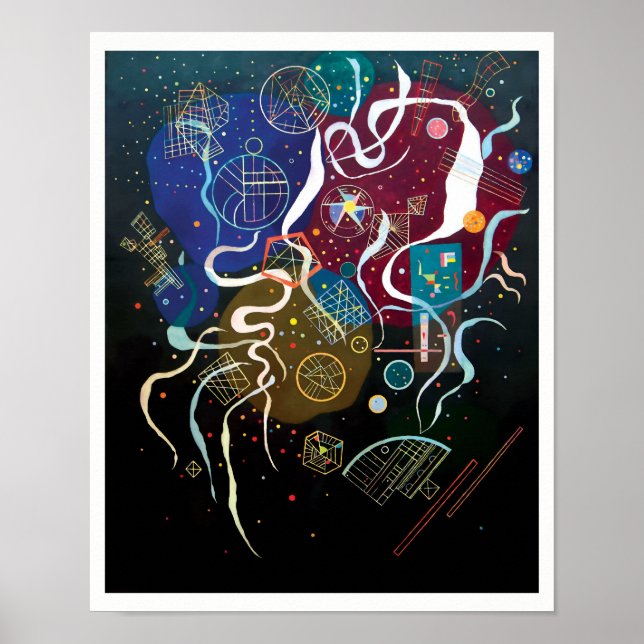 Wassily Kandinsky - Bewegung Eine Abstrakte Kunst Poster (Vorne)