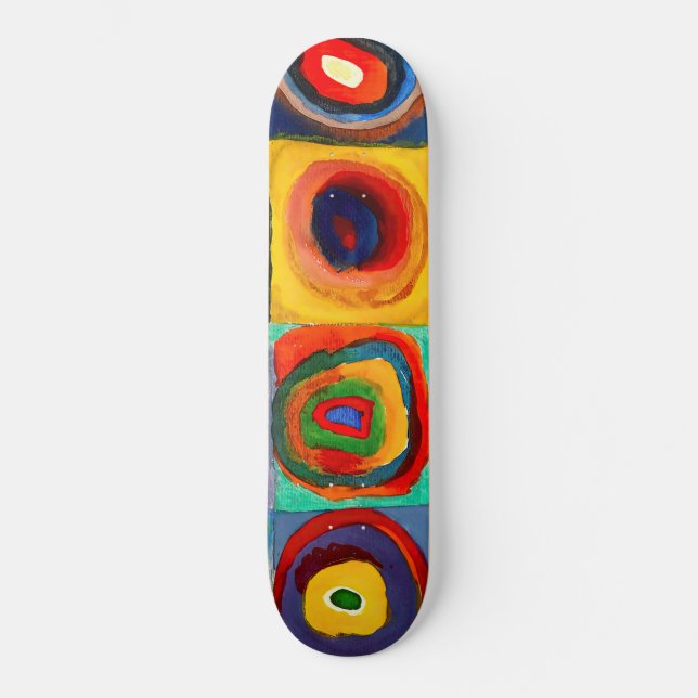 Wassily Kandinsky Circles Skateboard (Vorderseite)