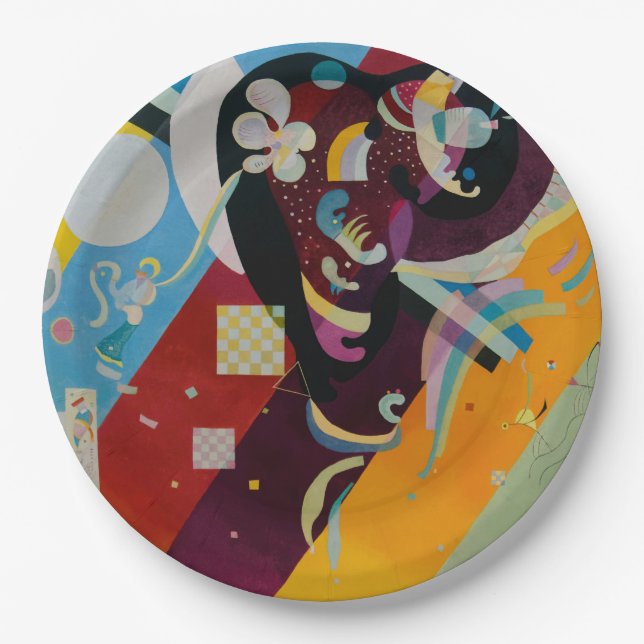 Wassily Kandinsky Composition 9 Abstrakte Malerei Pappteller (Vorderseite)