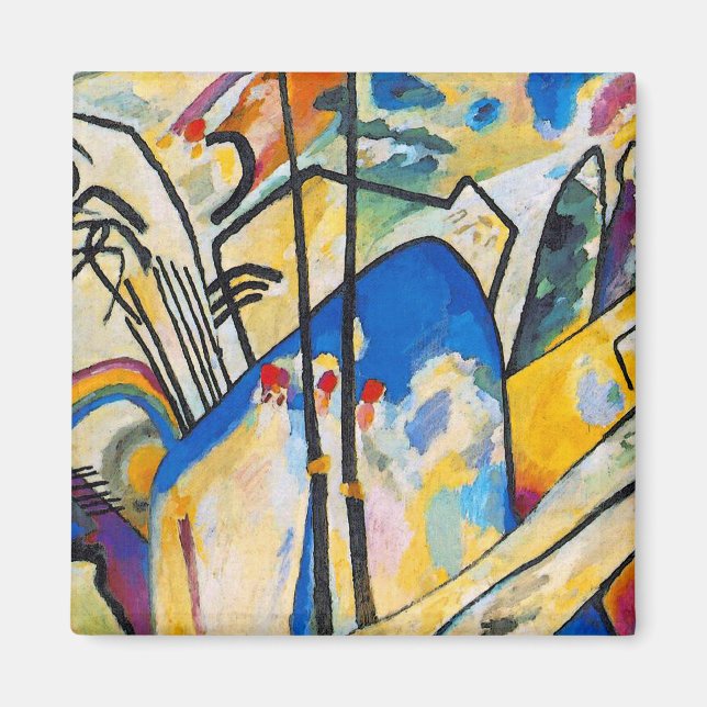 Wassily Kandinsky Composition Four - Abstract Art Magnet (Vorne)