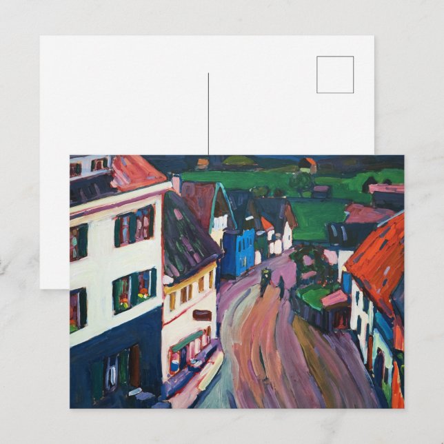 Wassily Kandinsky Das lebendige Stadtbild Classic Postkarte (Vorne/Hinten)