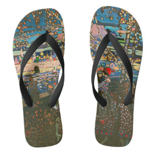 Wassily Kandinsky Das reitende Paar Russische Kuns Flip Flops