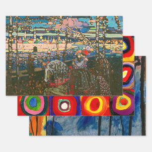 Wassily Kandinsky Das reitende Paar Russische Kuns Geschenkpapier Set