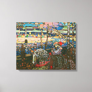 Wassily Kandinsky Das reitende Paar Russische Kuns Leinwanddruck