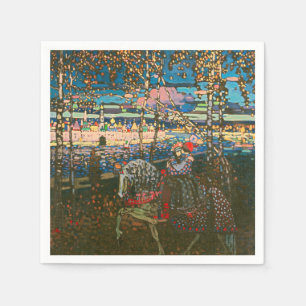 Wassily Kandinsky Das reitende Paar Russische Kuns Serviette