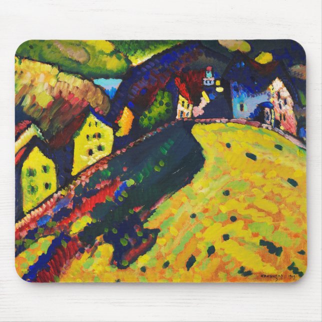 Wassily Kandinsky. Häuser in Murnau. Expressionism Mousepad (Vorne)