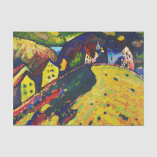 Wassily Kandinsky. Häuser in Murnau. Expressionism Seidenpapier