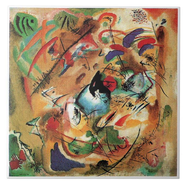 Wassily Kandinsky - Improvisation, Träumerisch, Fliese (Vorderseite)