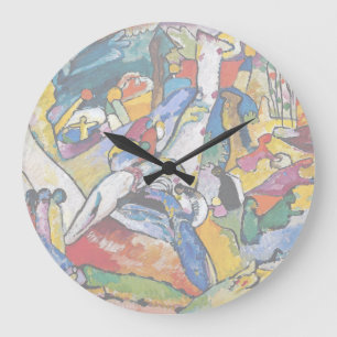 Wassily Kandinsky - Komposition II Abstrakte Kunst Große Wanduhr
