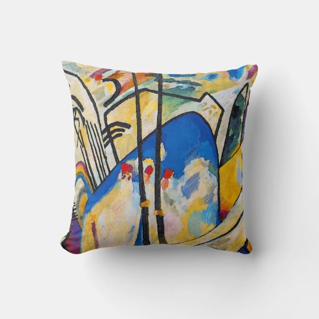 Wassily Kandinsky Komposition Vier - Abstrakte Kun Kissen (Vorderseite)