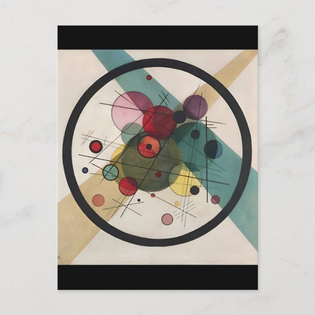 Wassily Kandinsky-Kreise in einem Kreis Postkarte (Vorderseite)