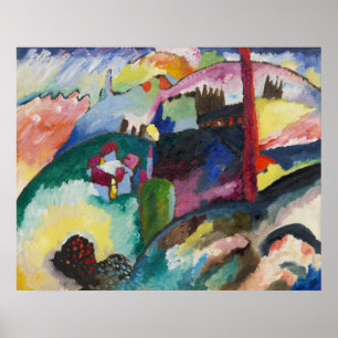 Wassily Kandinsky Landschaft mit Fabrikschornstein Poster