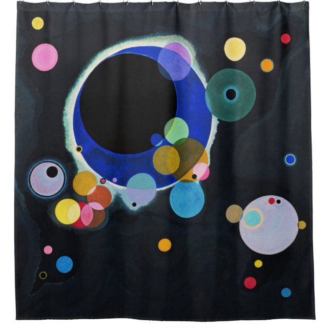 Wassily Kandinsky, mehrere Kreise Duschvorhang (Vorderseite)