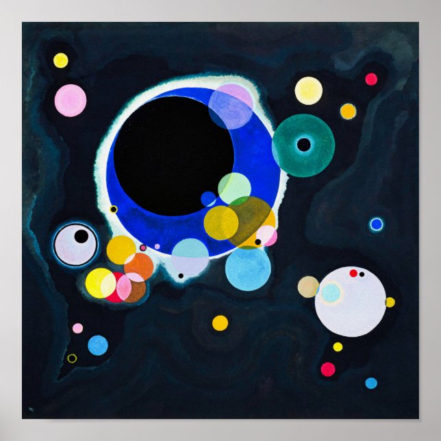 Wassily Kandinsky: Mehrere Kreise Poster (Vorne)