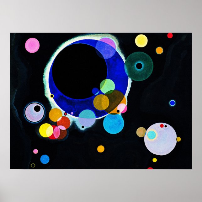 Wassily Kandinsky - Mehrere Kreise Poster (Vorne)