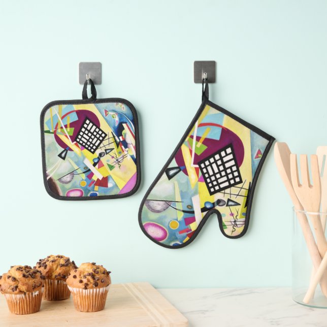 Wassily Kandinsky Ofenhandschuh & Topflappen-Set (Insitu (Hängend))
