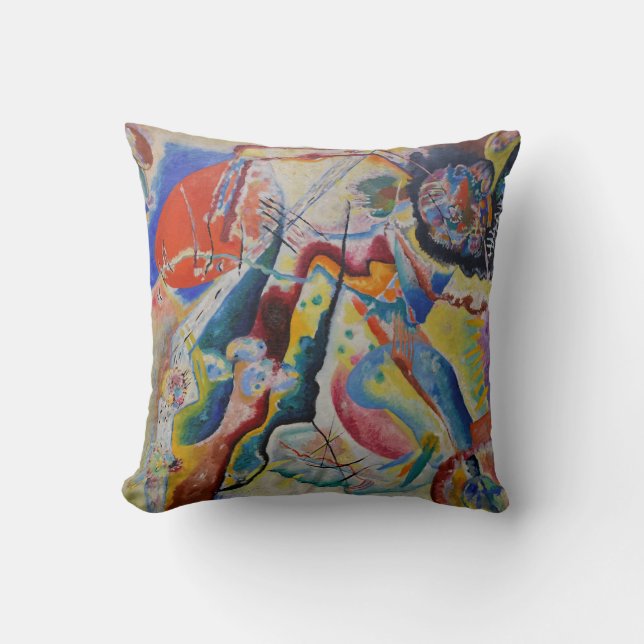 Wassily Kandinsky Roter Fleck Klassische Abstrakte Kissen (Vorderseite)