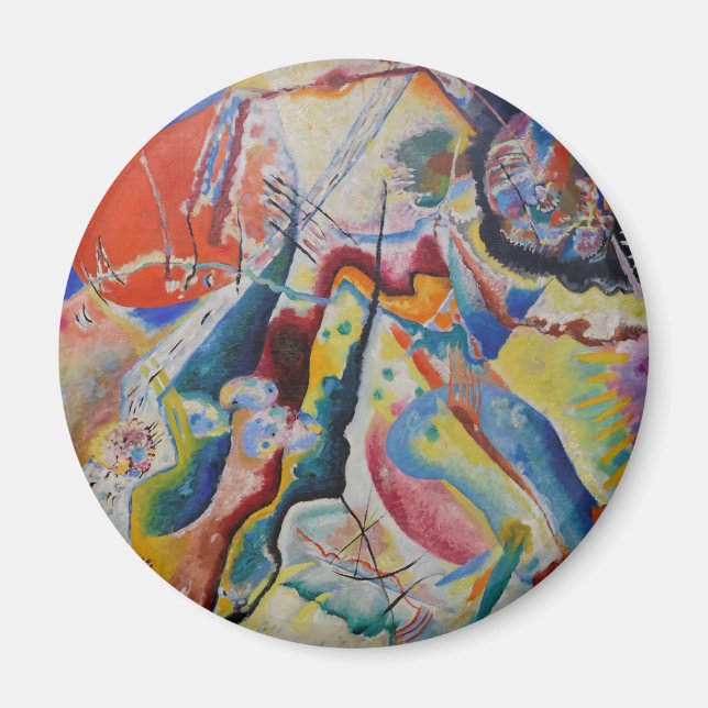Wassily Kandinsky Roter Fleck Klassische Abstrakte Magnet (Vorne)