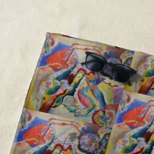 Wassily Kandinsky Roter Fleck Klassische Abstrakte Strandtuch