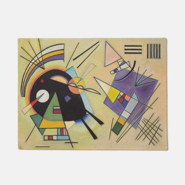 WASSILY KANDINSKY - Schwarz und Violett Fußmatte (Vorderseite)