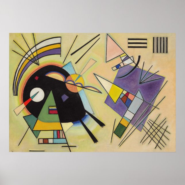 WASSILY KANDINSKY - Schwarz und Violett Poster (Vorne)